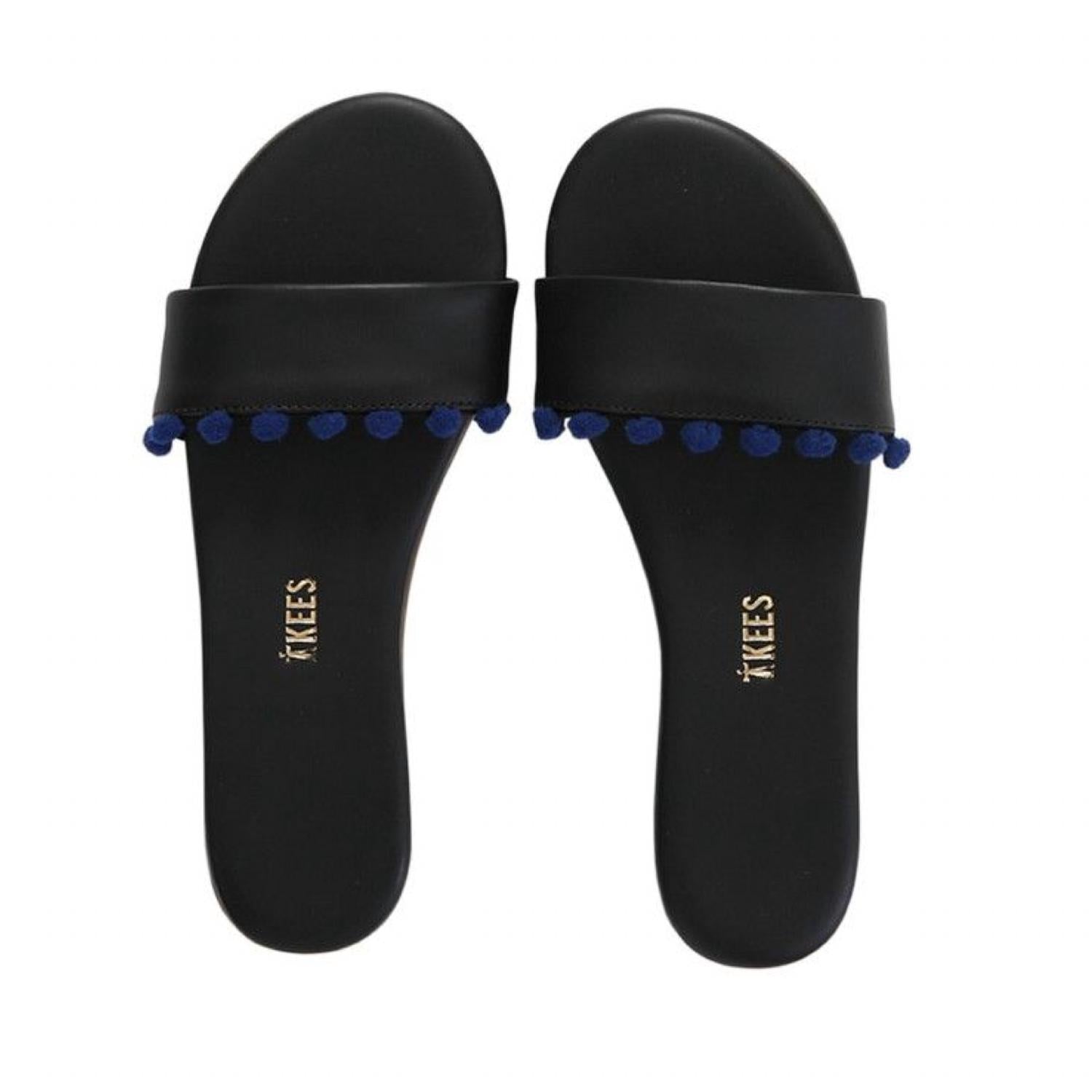 Женские сандалии Alex Pom Pom Slide в стиле Валентина TKEES, цвет valentina