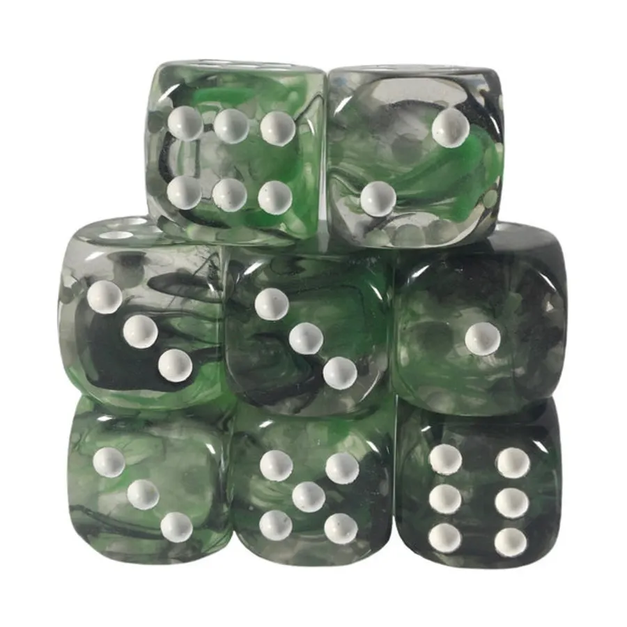 

d6 18 мм Темный лес с белым (8), Game Dice - Diffusion (Role 4 Initiative)