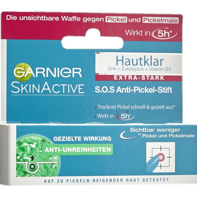 

Кожа чистая S.O.S. Ручка против прыщей Garnier, 10 ml
