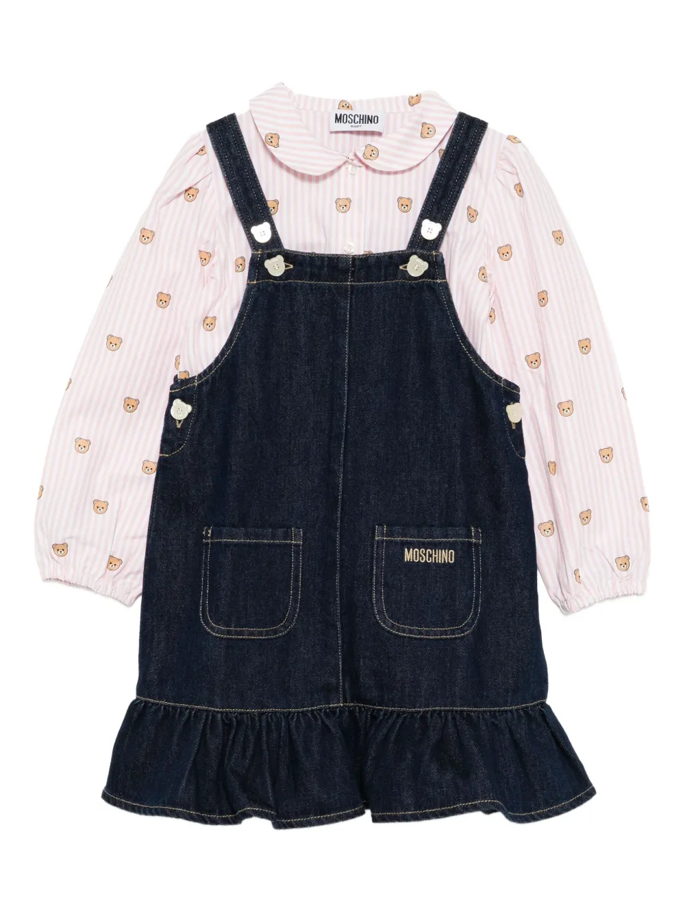 

Джинсовый комбинезон Moschino Kids, синий