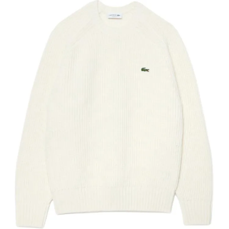 Свитер с вышитым логотипом LACOSTE, raw белый