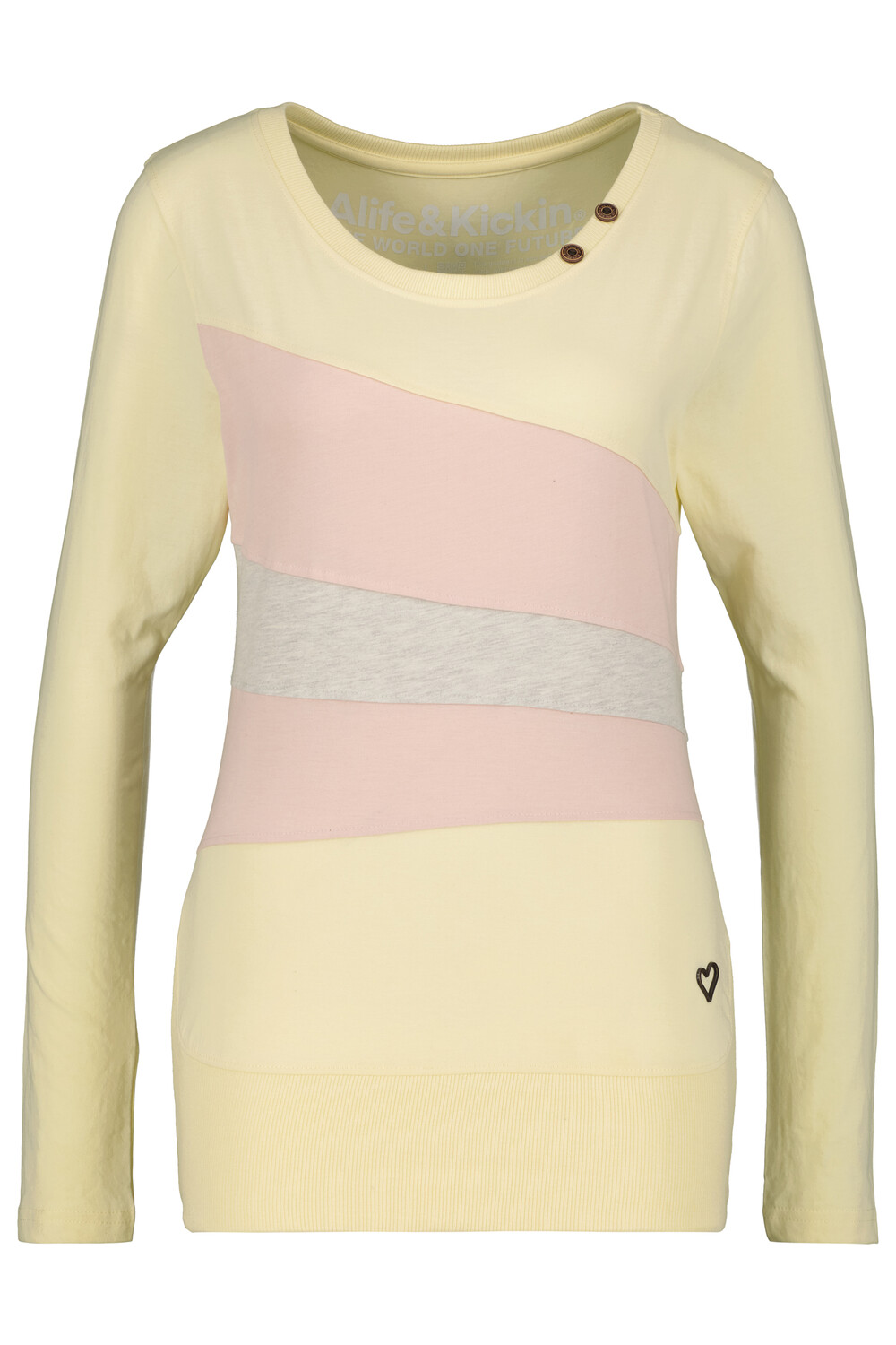 

Лонгслив alife and kickin Langarmshirt,, Shirt, Longshirt, Oversize Shirt CliaAK A, кремовый