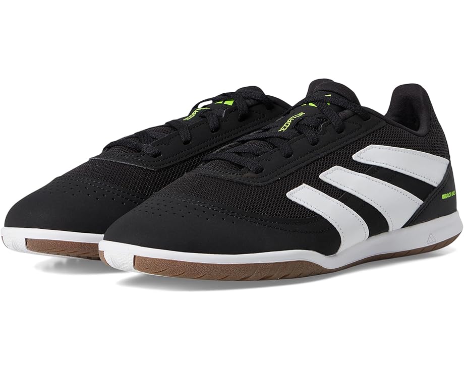 Кроссовки adidas Predator Club Indoor Soccer Cleats, цвет Black/White/Lucid Lemon