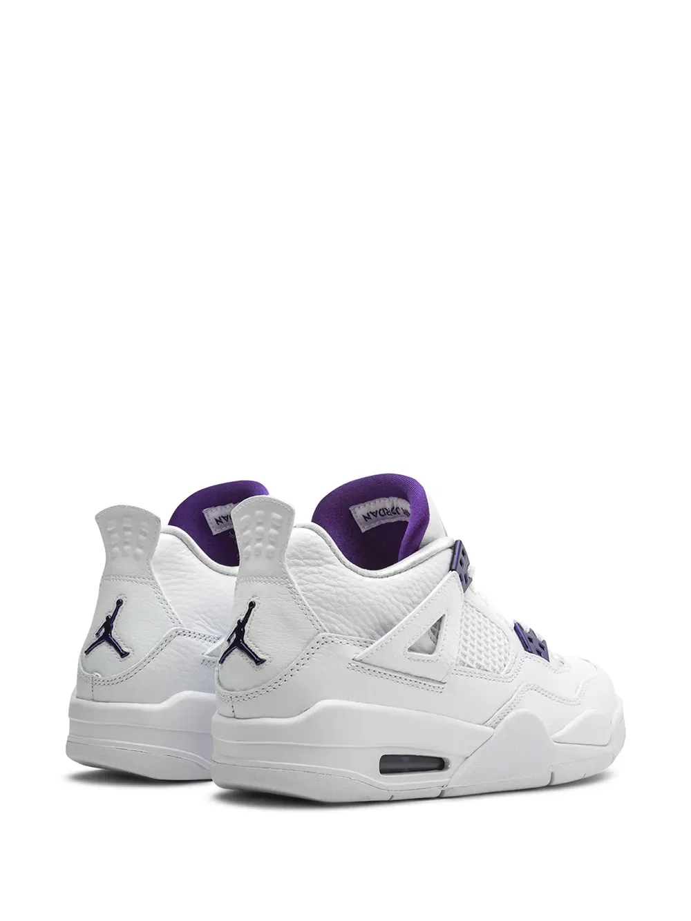 Кроссовки Air Jordan 4 Retro "Metallic Pack - Purple" Jordan Kids, белый — фото 3