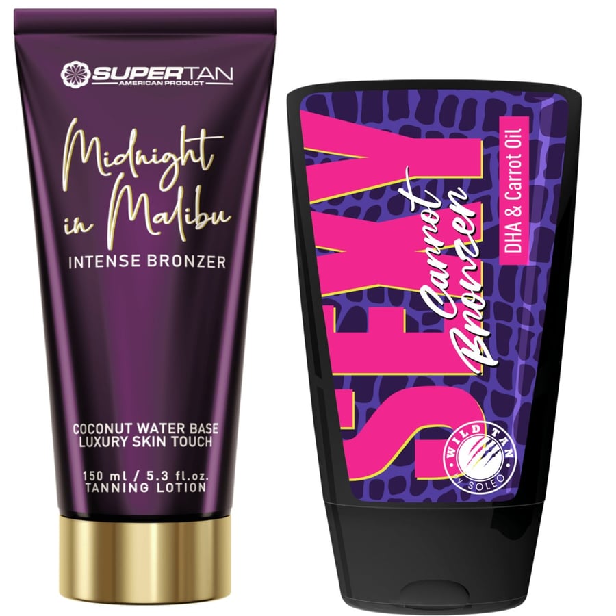 

Supertan Midnight in Malibu Strong Bronzer + Wild Tan Sexy Carrot