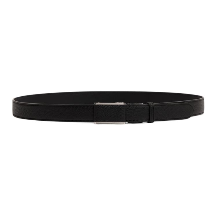 

Dunhill Мужской кожаный ремень из коровьей кожи черный шириной 3.5 см, Black