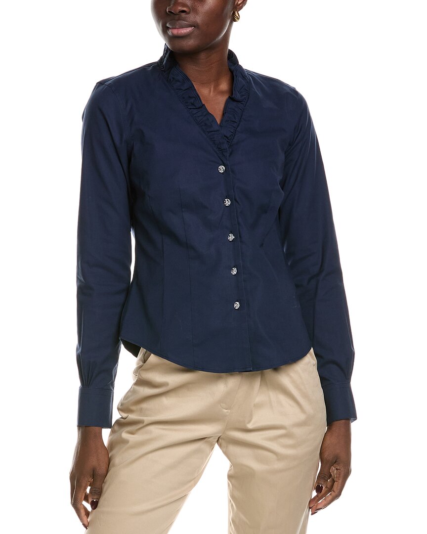 

Рубашка с оборками Brooks Brothers, синий
