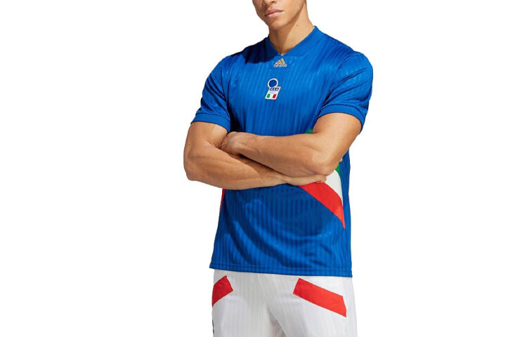 

Футбольная майка мужская королевского синего цвета Adidas, синий