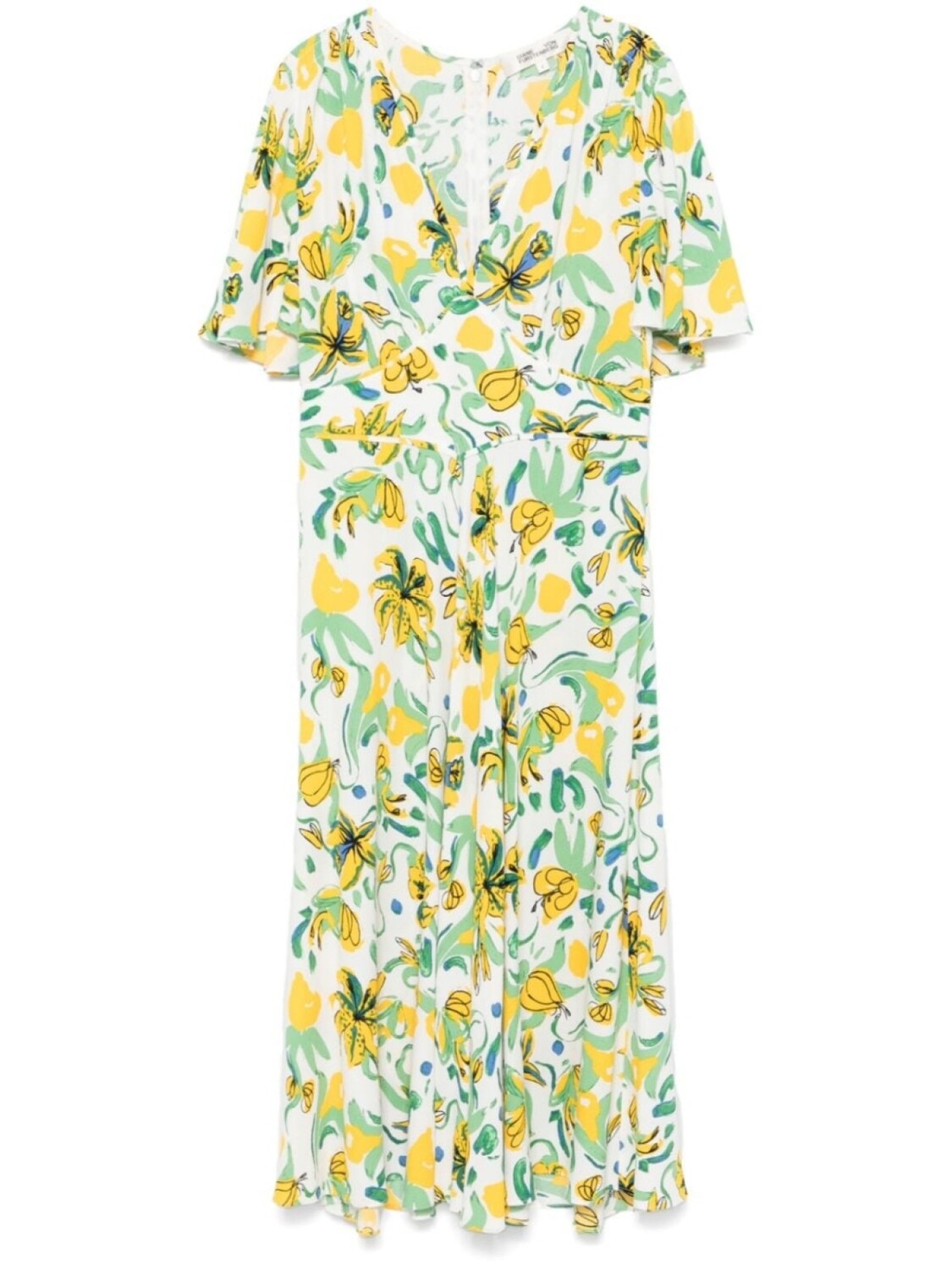 

DVF Diane von Furstenberg платье миди Vibeke, белый