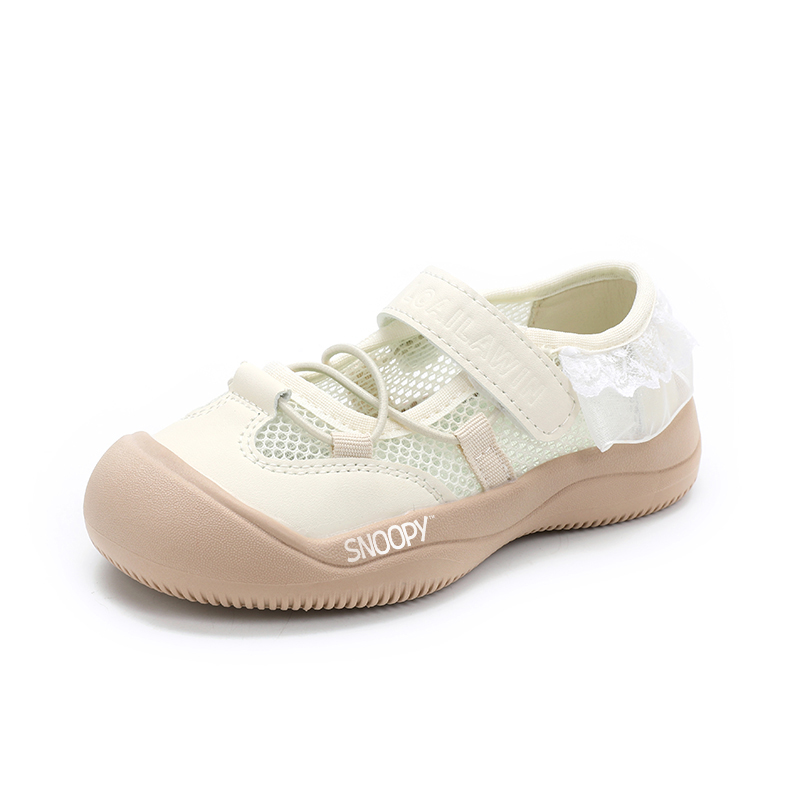 

Износостойкие, дышащие, нескользящие, низкие детские кроссовки для повседневной жизни SNOOPY, бежевый