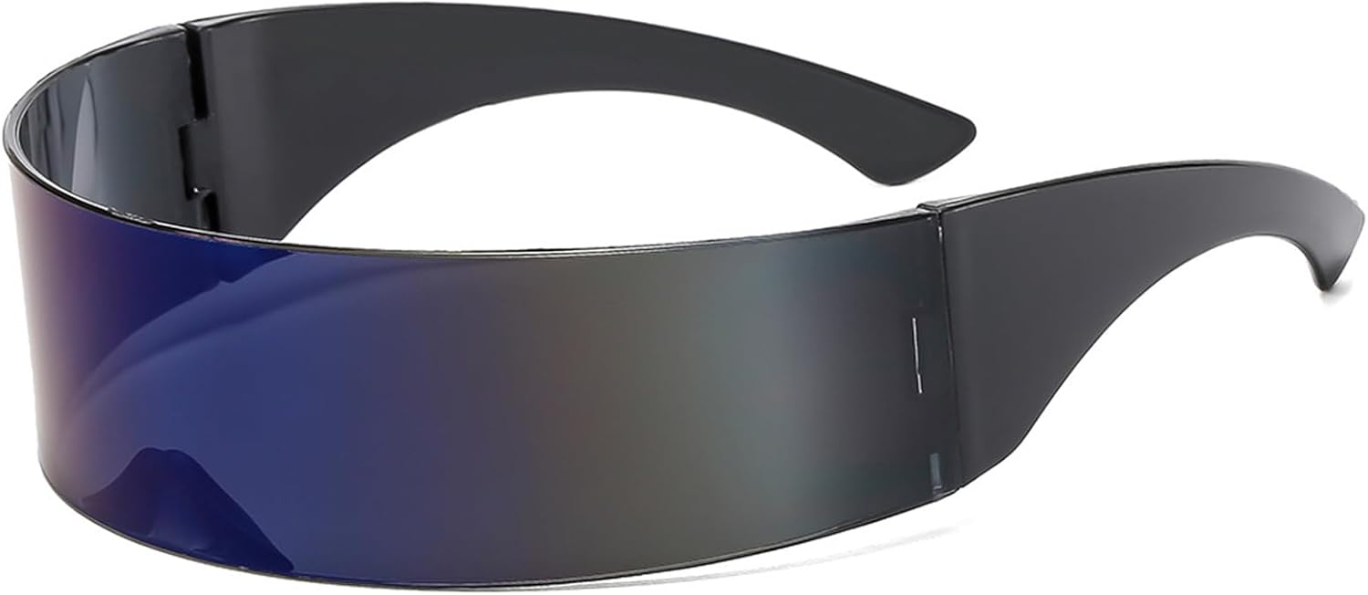 

Модные очки в стиле Y2K без оправы, футуристические солнцезащитные очки в стиле киберпанк для женщин и мужчин, для рейв-вечеринок (черный цвет 1) DDWRGD, Black Color 1