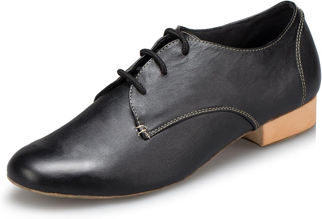 

Мужские танцевальные кожаные туфли на шнуровке Minishion L197, черный