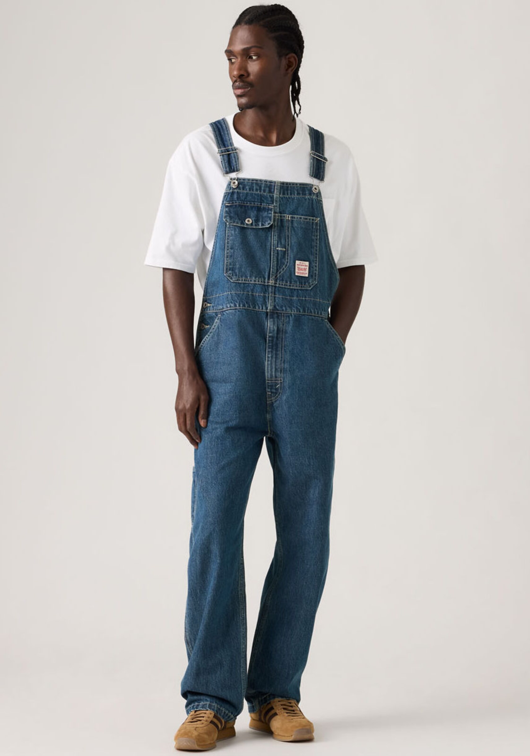LEVI'S  Джинсовые комбинезоны свободного кроя в темно-синем цвете — фото 3