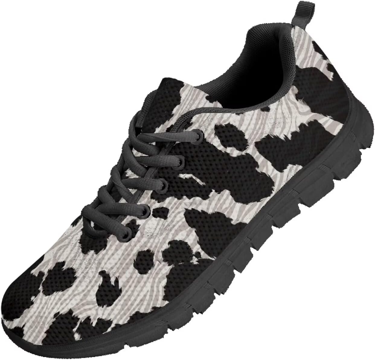 

Мужские кроссовки Funnydude Funny с принтом для тенниса, повседневная обувь для прогулок, легкие дышащие кеды, Cow Print