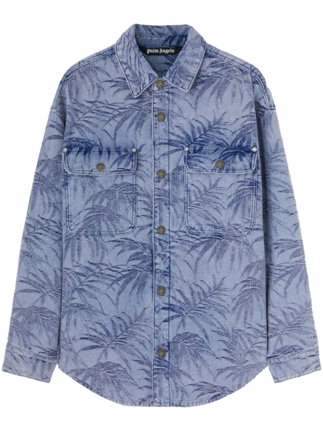 

Palm Angels джинсовая куртка-рубашка Palms, синий