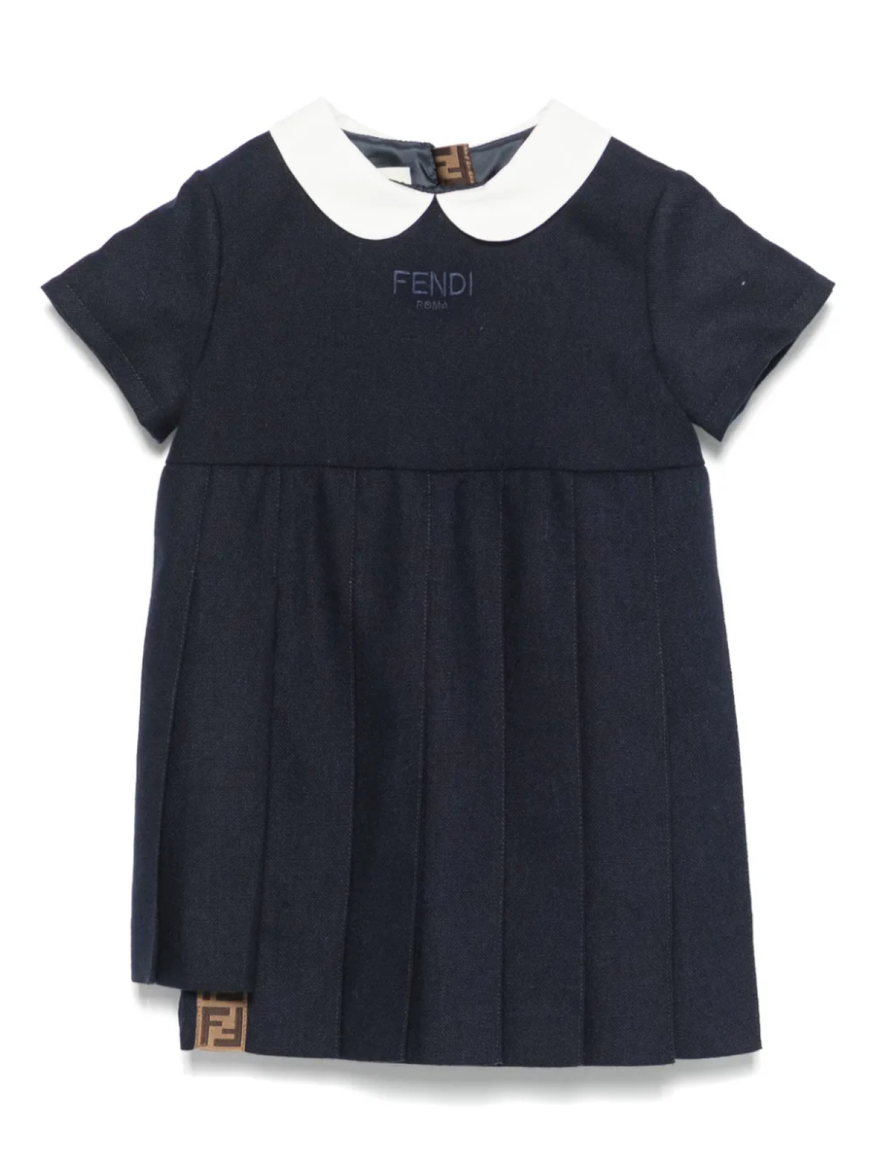 

Платье с плиссированной юбкой Fendi Kids, синий