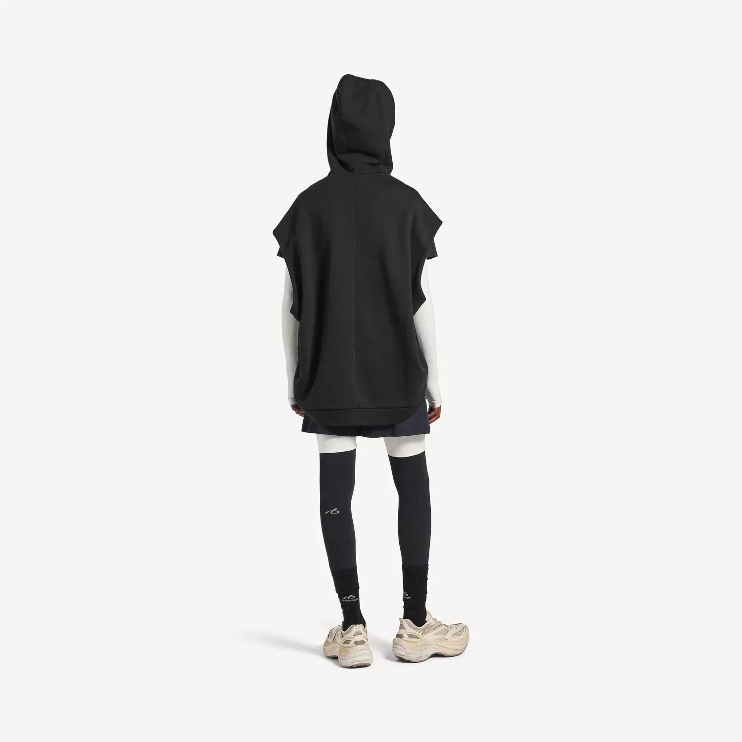 Мужская толстовка без рукавов Regular Fit Hoodie Bodies черного цвета Balenciaga — фото 4