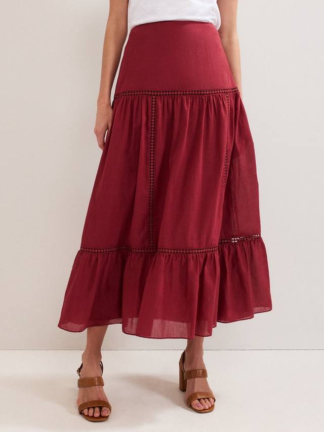 

Юбка макси Kyla Phase Eight, Burgundy