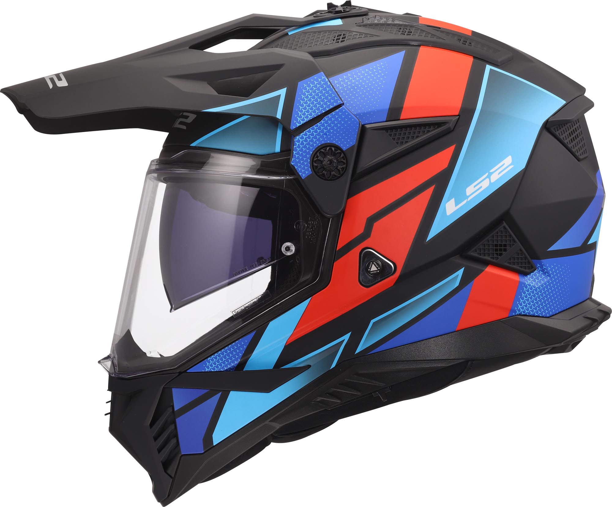 Шлем LS2 mx702 pioneer ii block enduro, Black/Red/Blue выгодно купить ...