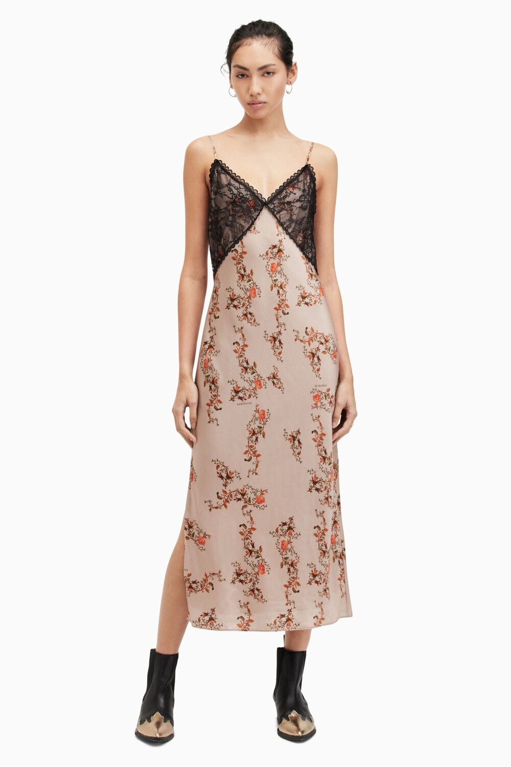 

Платье Allsaints immy oto All Saints, бежевый