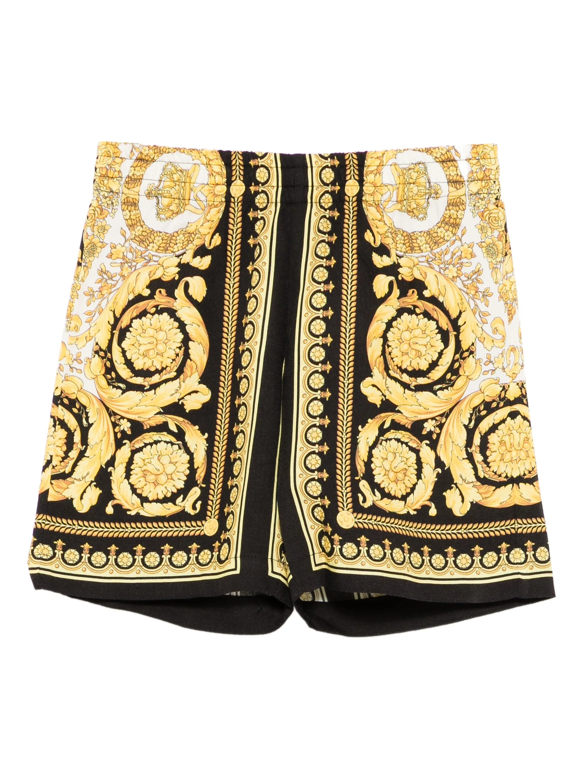 

Шорты с принтом Barocco Versace Kids, желтый