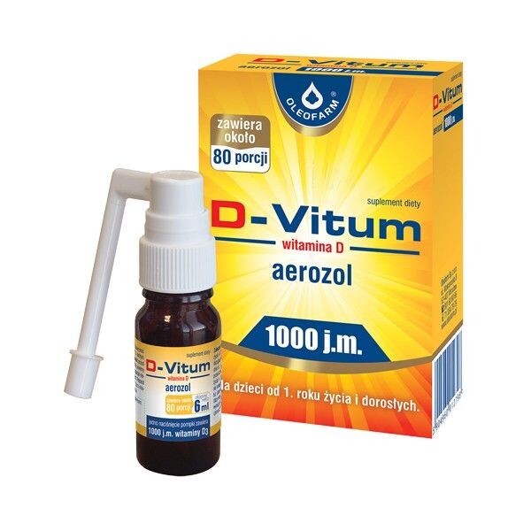 

D-Vitum Witamina D3 1000j.m. Aerozol Doustny жидкий витамин D3, 6 ml