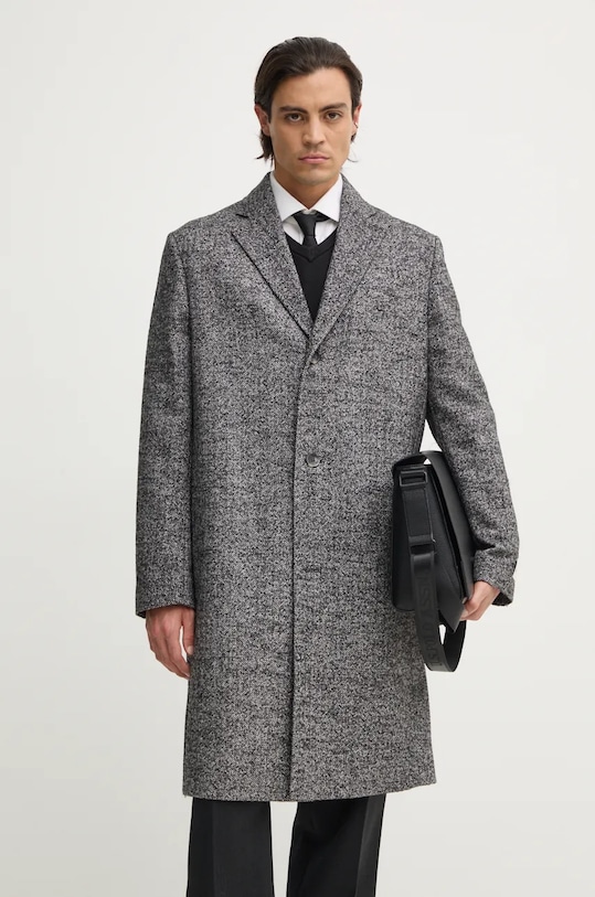 

Пальто с добавлением шерсти Calvin Klein, серый