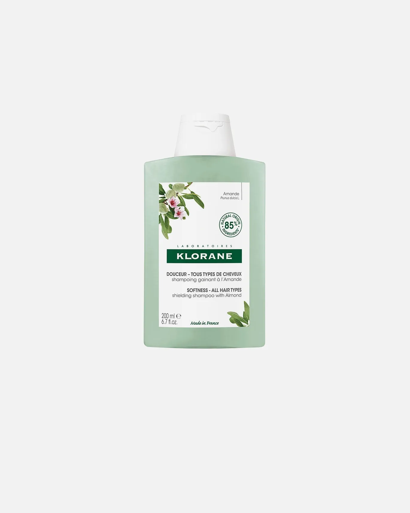 Смягчающий и тонизирующий шампунь Shampoo a la Almendra Klorane, 200 мл