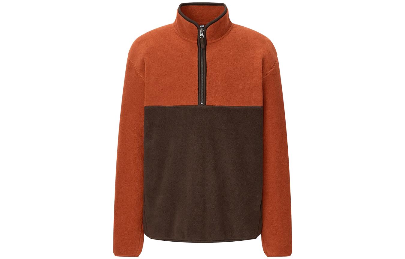 

UNIQLO Пальто на бархатной основе унисекс оранжево-коричневого цвета