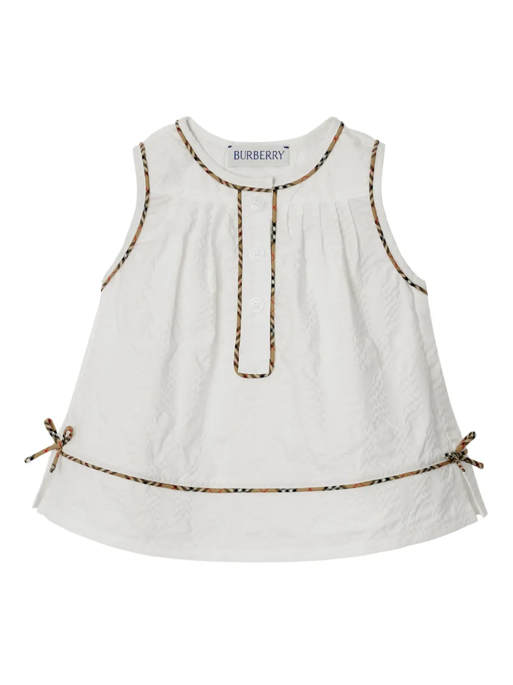 

Комплект из топа и шортов BURBERRY KIDS, белый