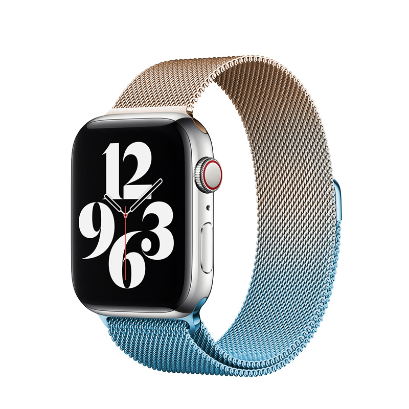 

IBOANN Часы Strap Apple Compatibility Metal, Vintage Gold Blue
