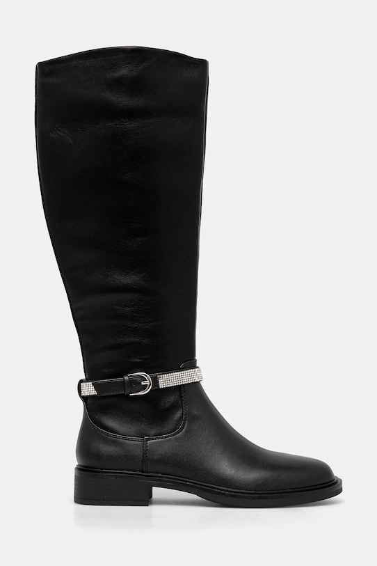 Женские сапоги Steve Madden Riggs из экокожи с ремешком со стразами, черный — фото 2
