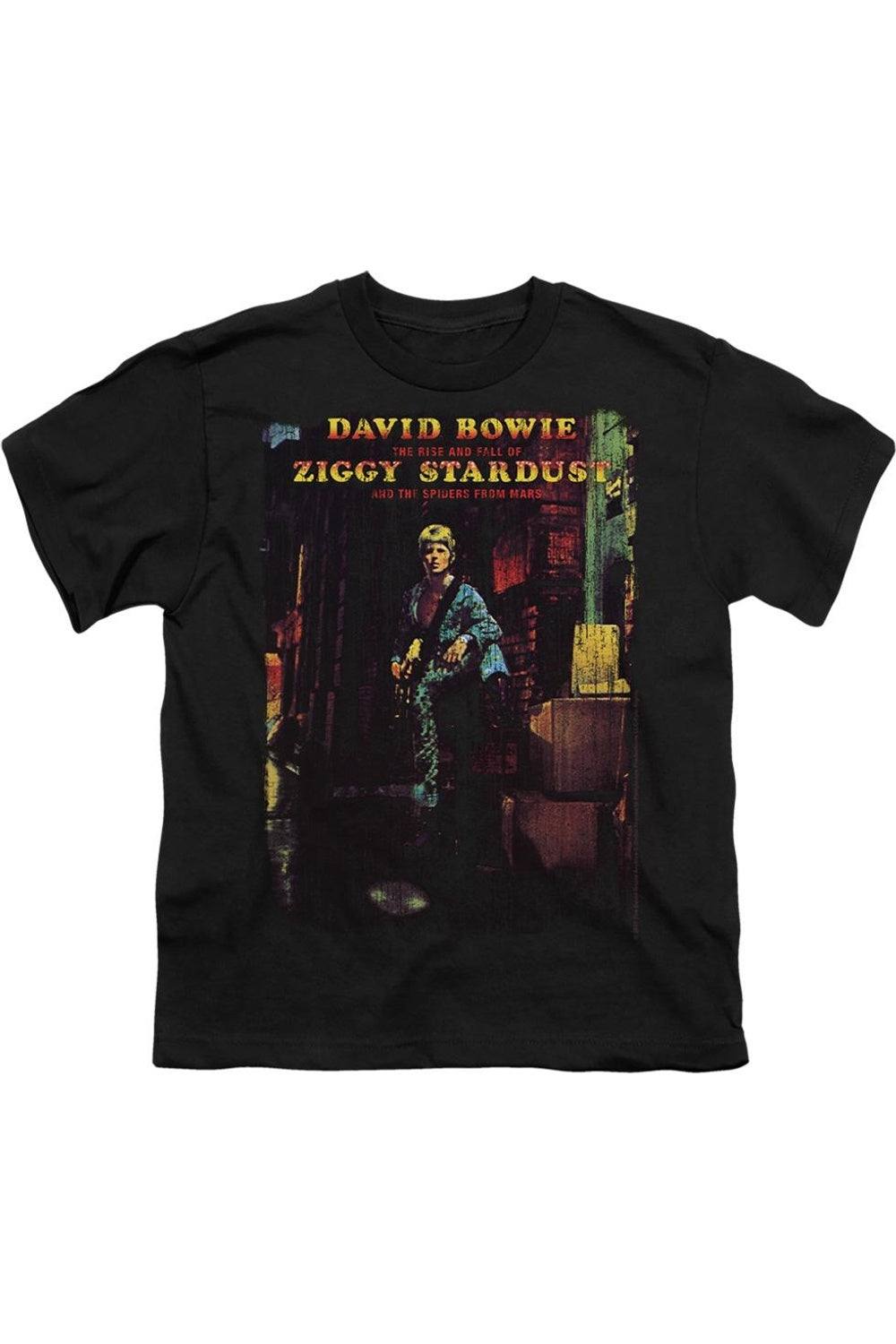 

Футболка с принтом Ziggy Stardust David Bowie для детей Gildan, черный