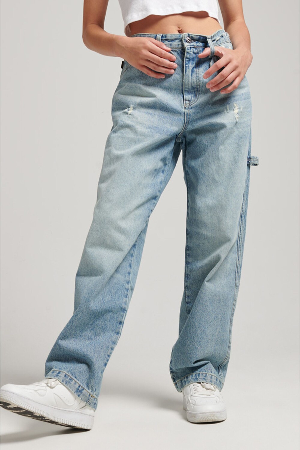 

Джинсы Carpenter из винтажного органического хлопка Superdry, синий