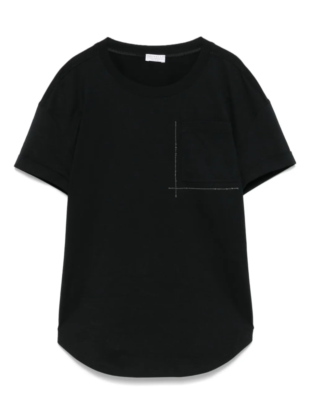 

Brunello Cucinelli футболка с декором Monili, черный