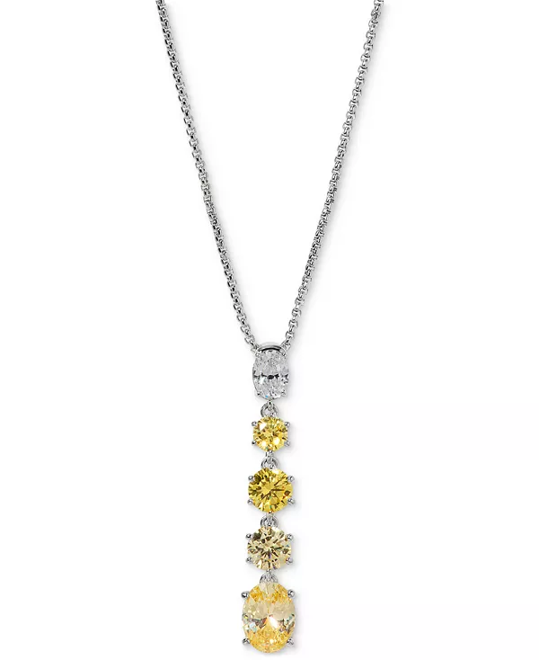 

Ожерелье-Лариат из камня, 16 дюймов + удлинитель 2 дюйма, эксклюзивно в Macy's Eliot Danori, yellow/silver