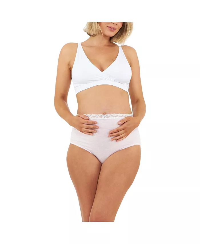 

Удобный белый бесшовный бюстгальтер-бралетт для кормления Ripe Maternity