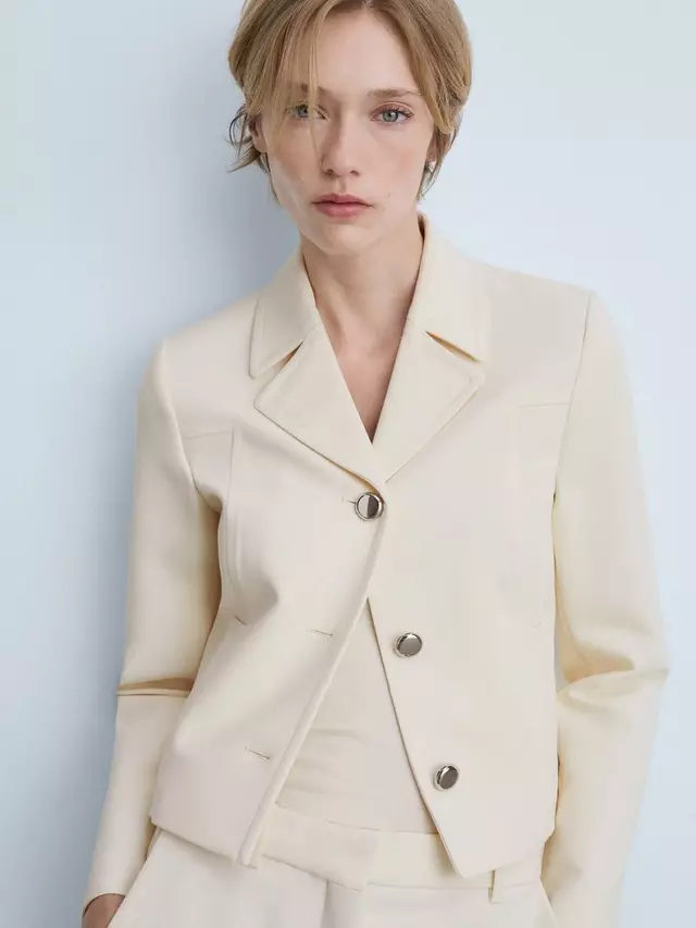 

Куртка Mango Jane Lapels Side Pocket, цвет light beige