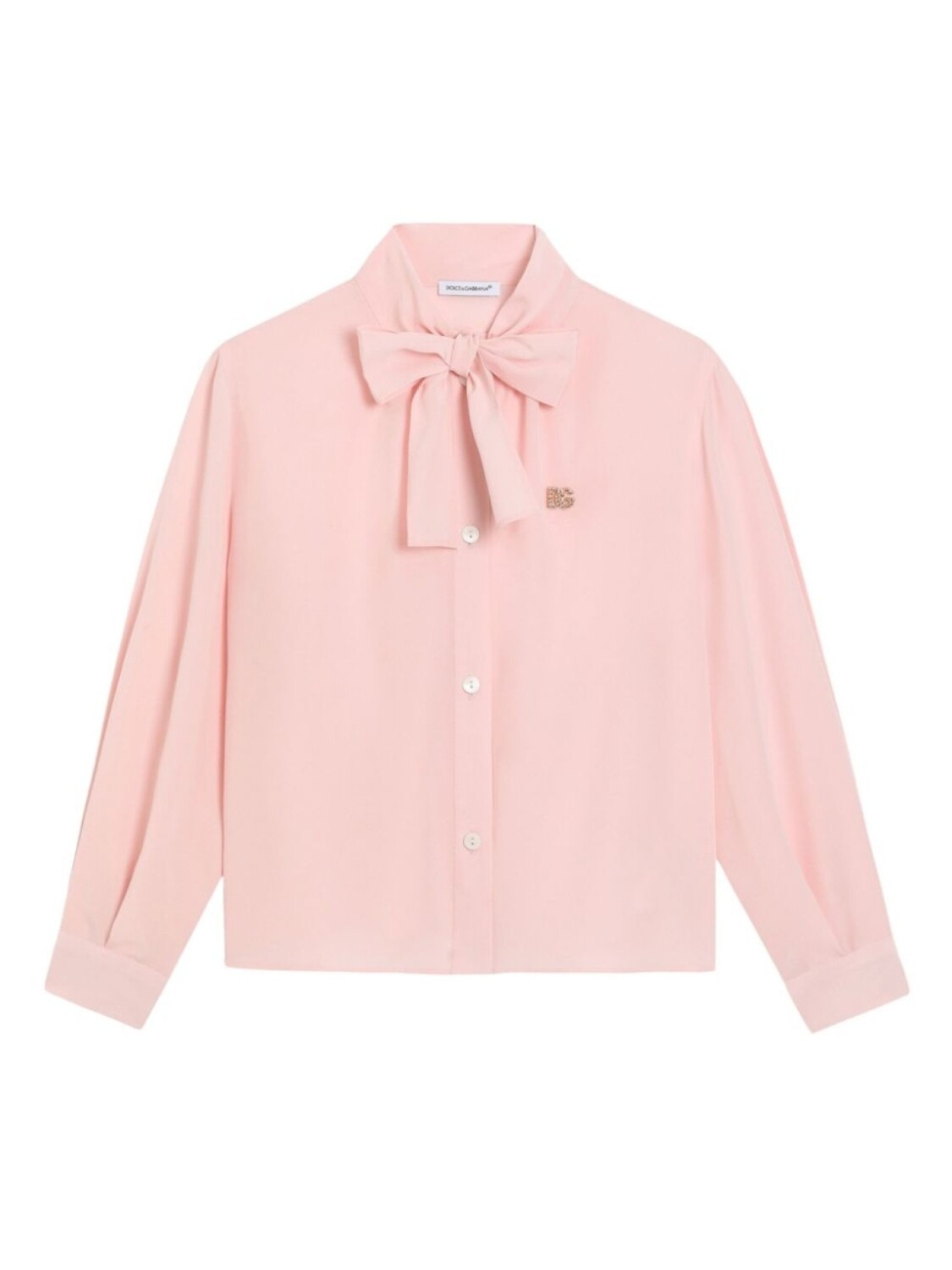 

Рубашка с логотипом Dolce & Gabbana Kids, розовый
