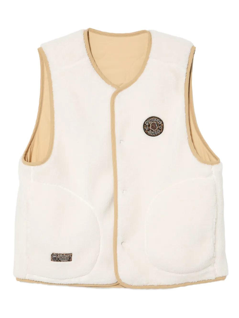

Двусторонний жилет с вышитым логотипом FINGERCROXX, нейтральный