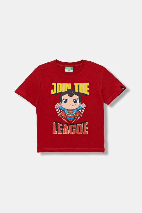

Детская хлопковая футболка United Colors Of Benetton, красный