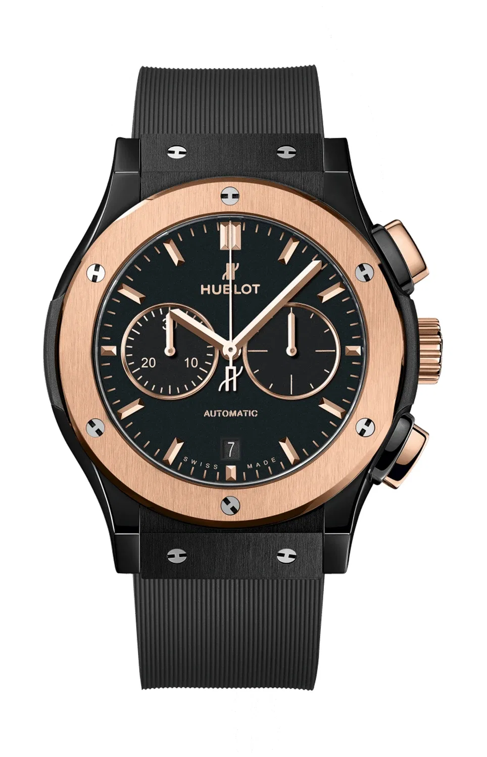 Классик Фьюжн Хронограф Керамика Кинг Голд 42 мм - 541.CO.1181.RX HUBLOT, черный