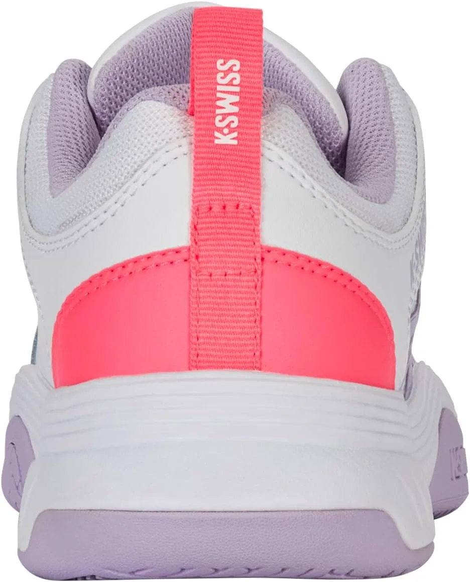 Кроссовки теннисные K-Swiss Court Express 2, White/Orchid Petal/Neon Blaze — фото 4