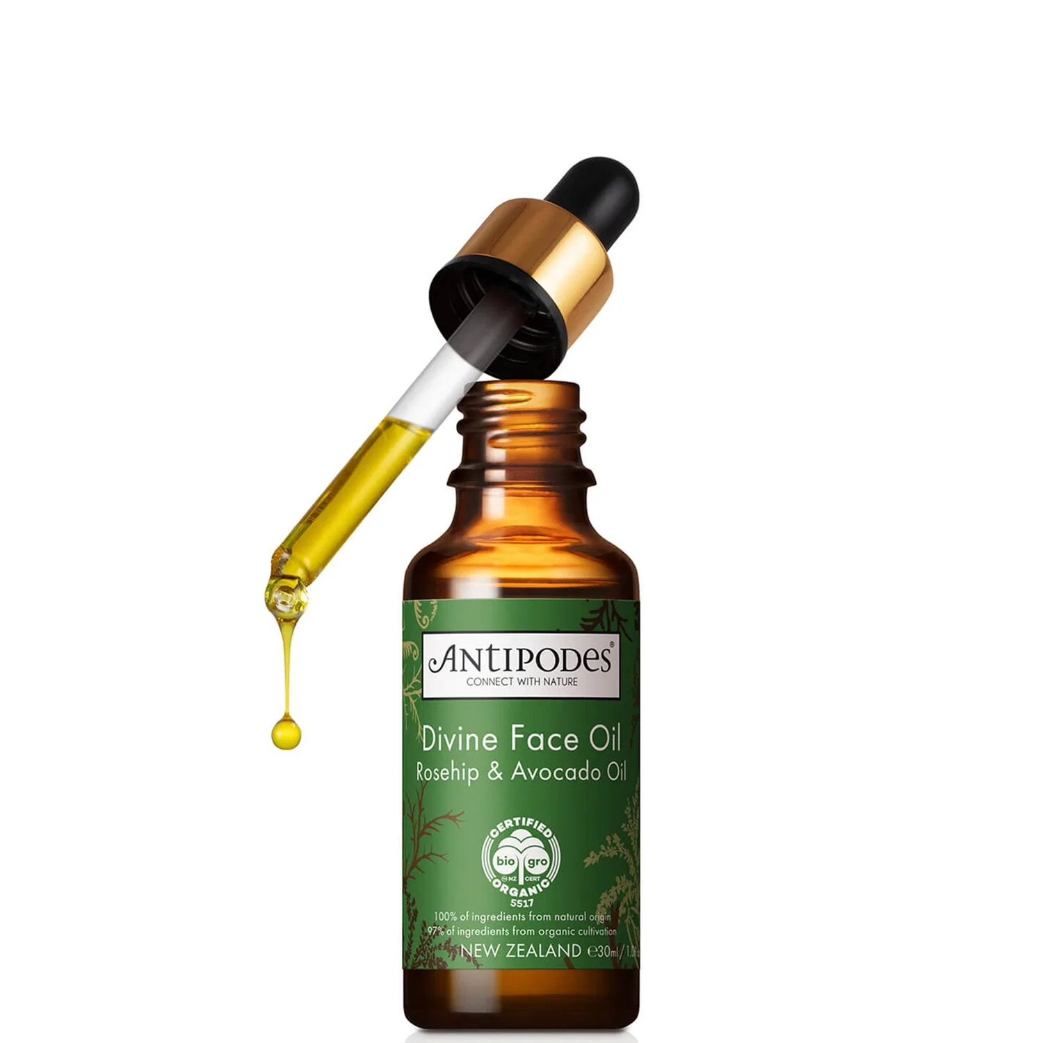 Масло для лица Antipodes — Divine olio viso all'avocado e cinorrodo, 30 мл