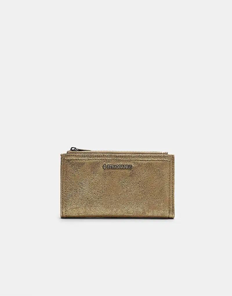 

Кошелек Stradivarius Shimmery на молнии желтого цвета