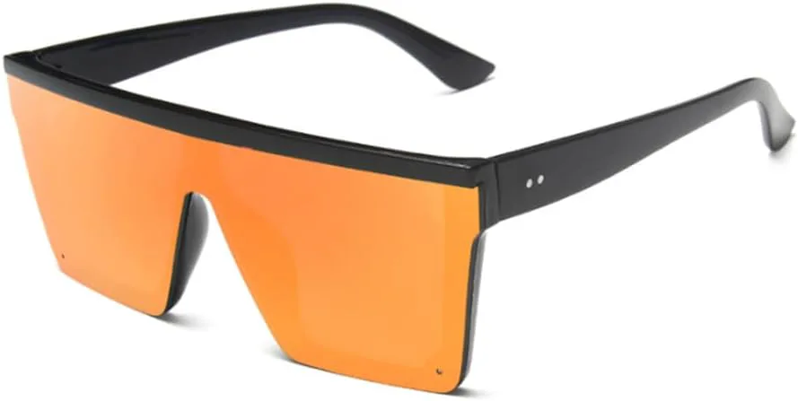 

Большие цельные защитные солнцезащитные очки для женщин и мужчин, квадратная оправа, для отдыха на природе, пляжа и путешествий Weloveushop, Bright Black Red Mercury