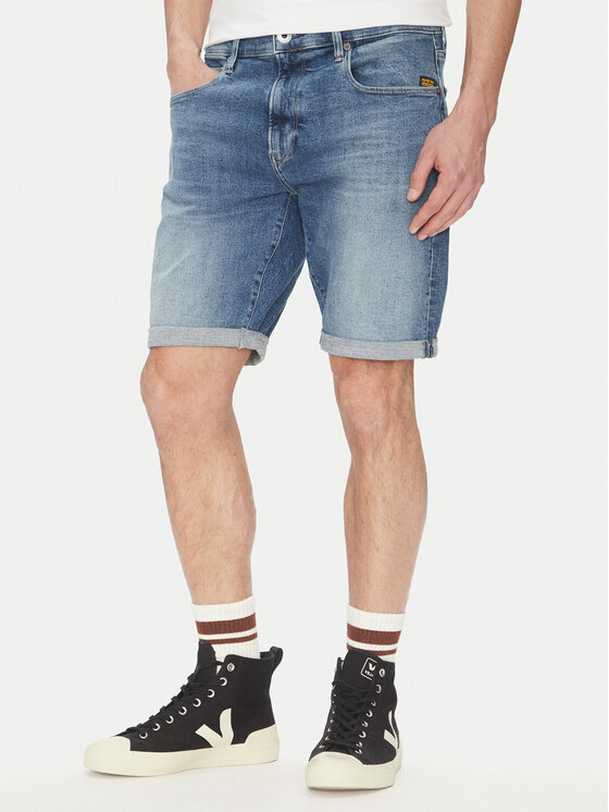 

Облегающие джинсовые шорты 3301 D10481 D634 H096 G-Star Raw, синий