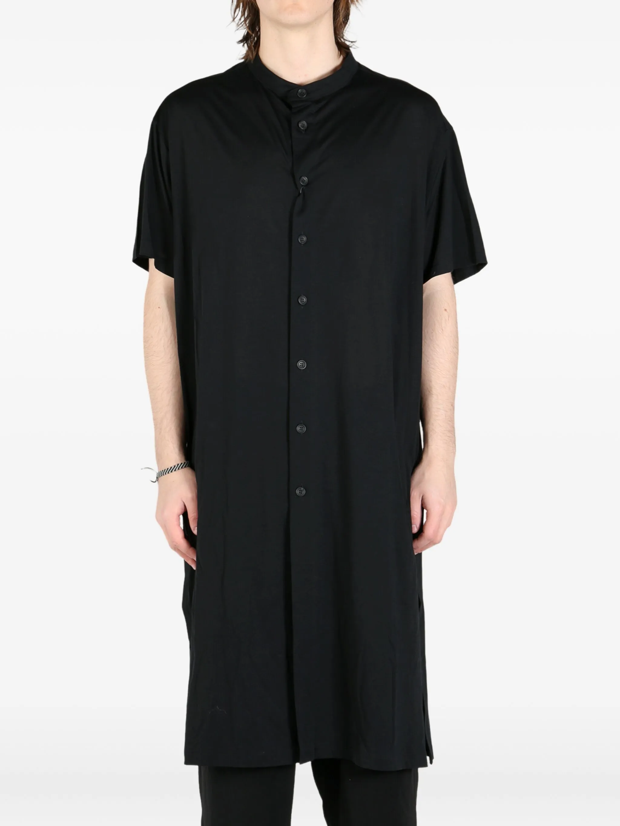 Трикотажная рубашка с принтом Yohji Yamamoto, черный — фото 2