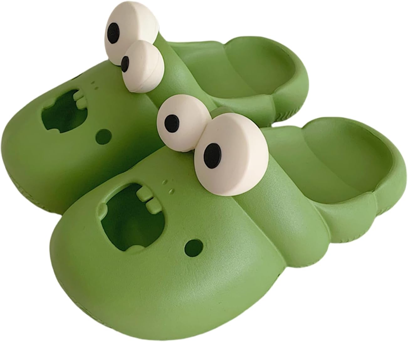 

SHIGUDE Забавные сланцы с животными, мультяшные домашние тапочки для женщин и мужчин, пляжные сланцы «Облако», зеленый