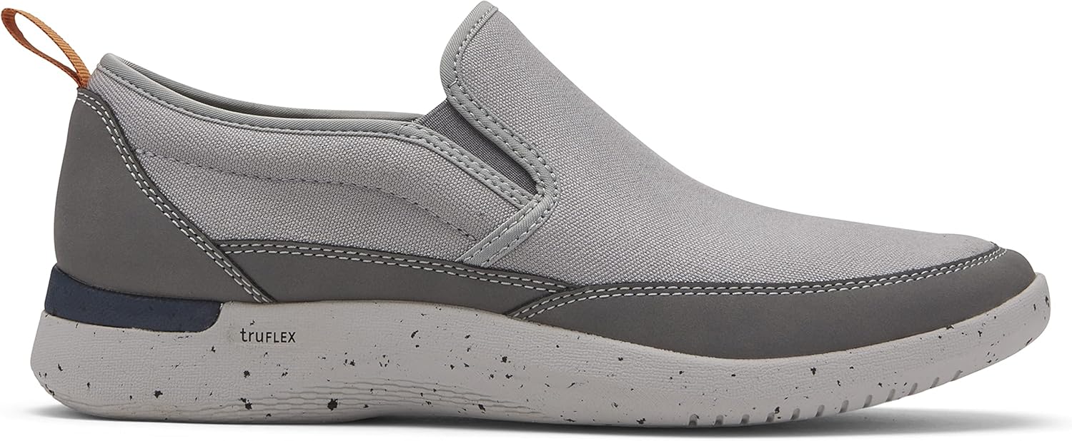 Мужские слипоны Rockport Truflex Fly с грязезащитой, серый — фото 4